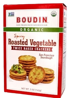 Organic Spicy Roasted Vegetable Baked Crackers