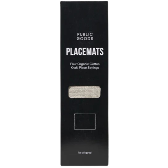 Organic Cotton Place Mats: Khaki (4 Set)