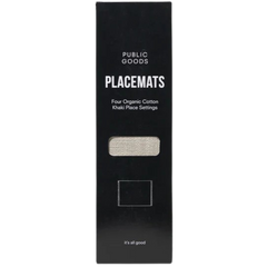 Organic Cotton Place Mats: Khaki (4 Set)