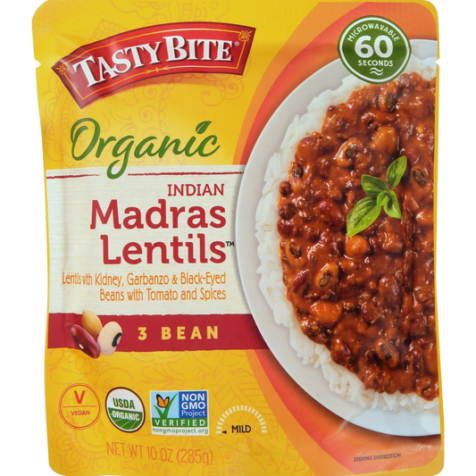 Organic 3 Bean Indian Madras Lentils (6 Pack)