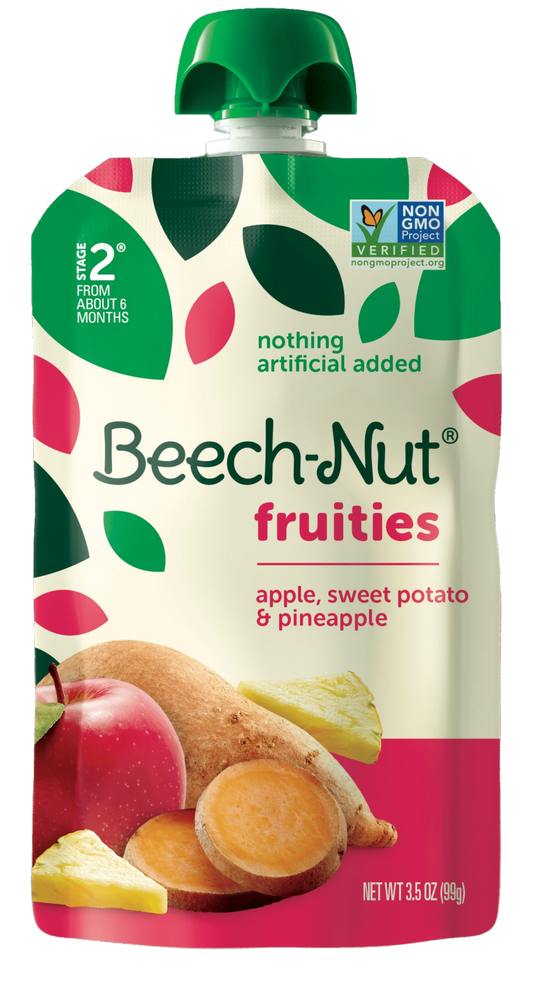 Apple, Sweet Potato,Pineapple Fruities Pouches (12 Pack)