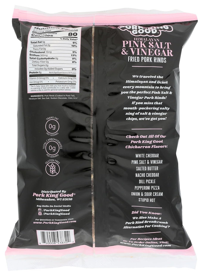 Himalayan Pink Salt & Vinegar Fried Pork Rinds