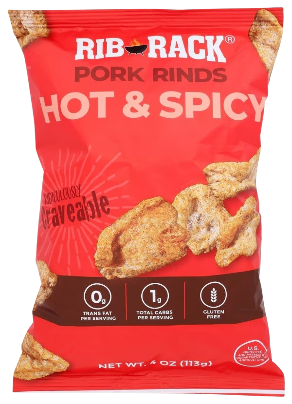 Rib Rack Hot & Spicy Pork Rinds – Martie