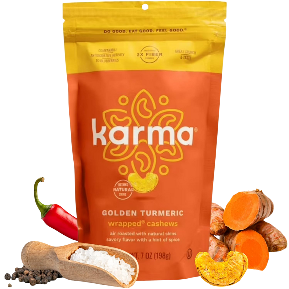 Golden Turmeric Wrapped Cashews