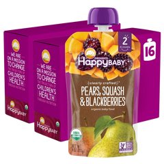 Organic Pears, Squash & Blackberries - Stage 2 (16 Pack)