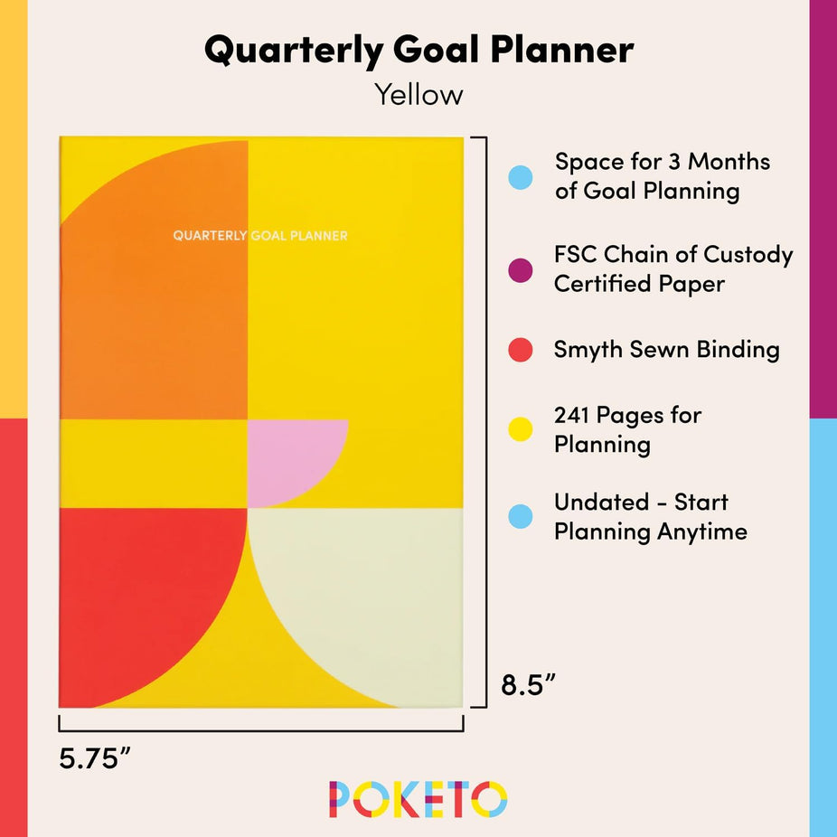 Quarterly Goal Planner (Yellow)