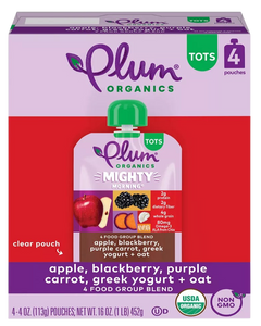Apple, Blackberry, Purple Carrot, Greek Yogurt, Oat & Chia Pouch (4 Pack)