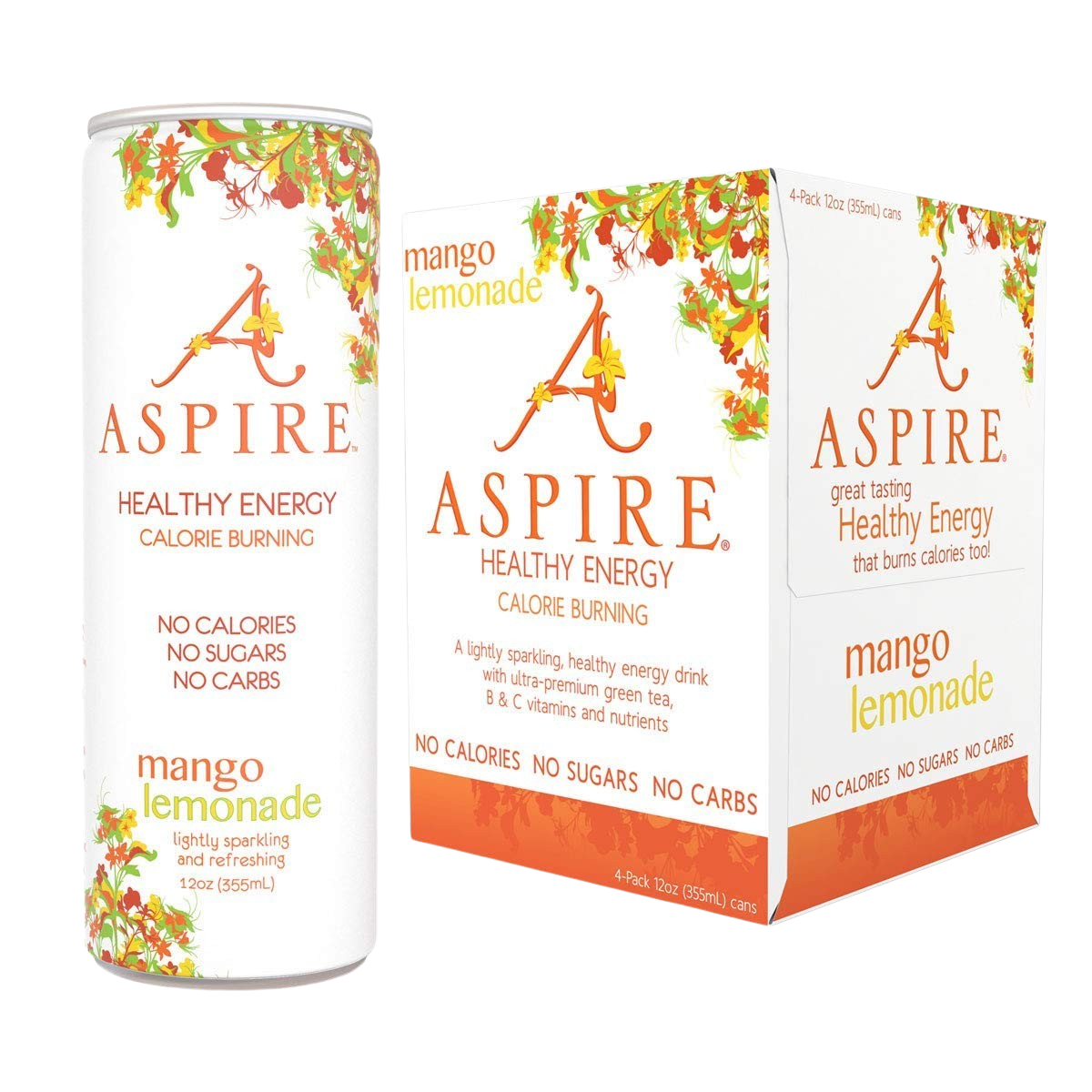 Aspire Mango Lemonade Energy Drink (4 Pack) Martie