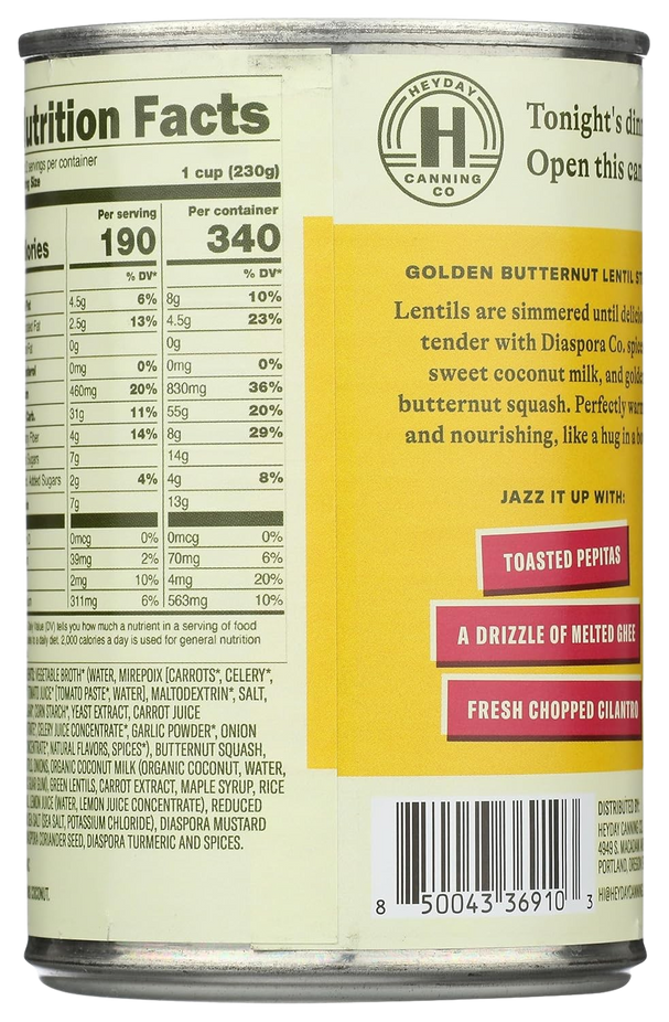 Golden Butternut Lentil Stew