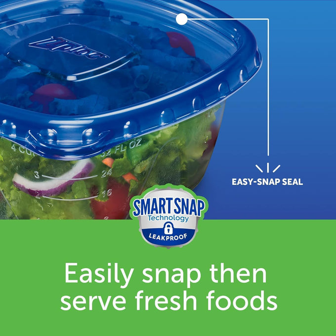 Smartsnap 2 Rectangle Containers 1.5 QTs