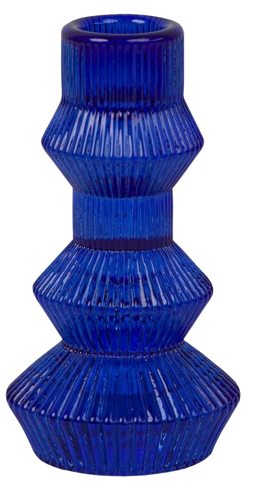 Cobalt Tapered Candle Holders (Set of 2)