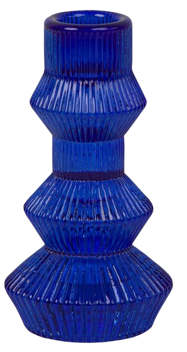 Cobalt Tapered Candle Holders (Set of 2)