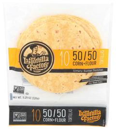 50/50 Yellow Corn & Flour Blend Tortillas
