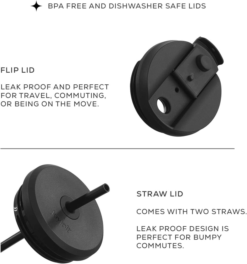 Vacuum Insulated Tumbler with Straw & Flip Lids (Pink) 20oz