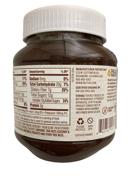 Organic Classic Hazelnut Spread With Cocoa