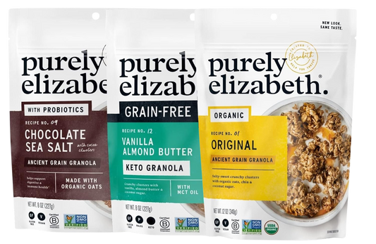 Ancient Grains Granola Variety Pack - Chocolate Sea Salt, Vanilla Almond Butter, Original (3 Pack)