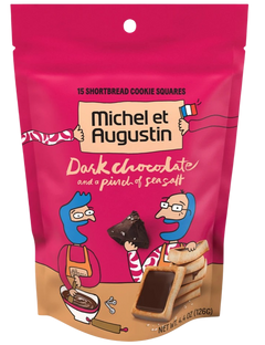 Dark Chocolate Square and Sea Salt Shortbread Cookie - Pouch