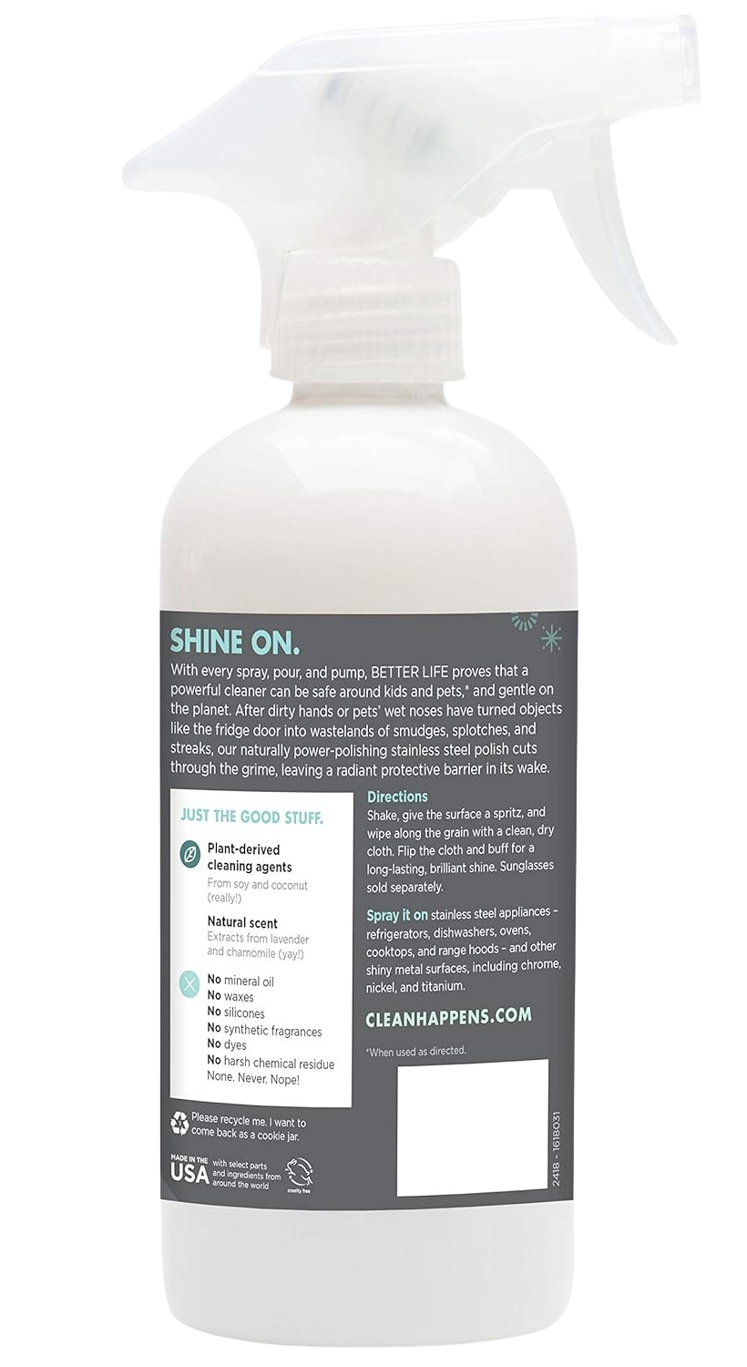 Naturally Power-Polishing Stainless Steel Cleaner, Lavender Chamomile