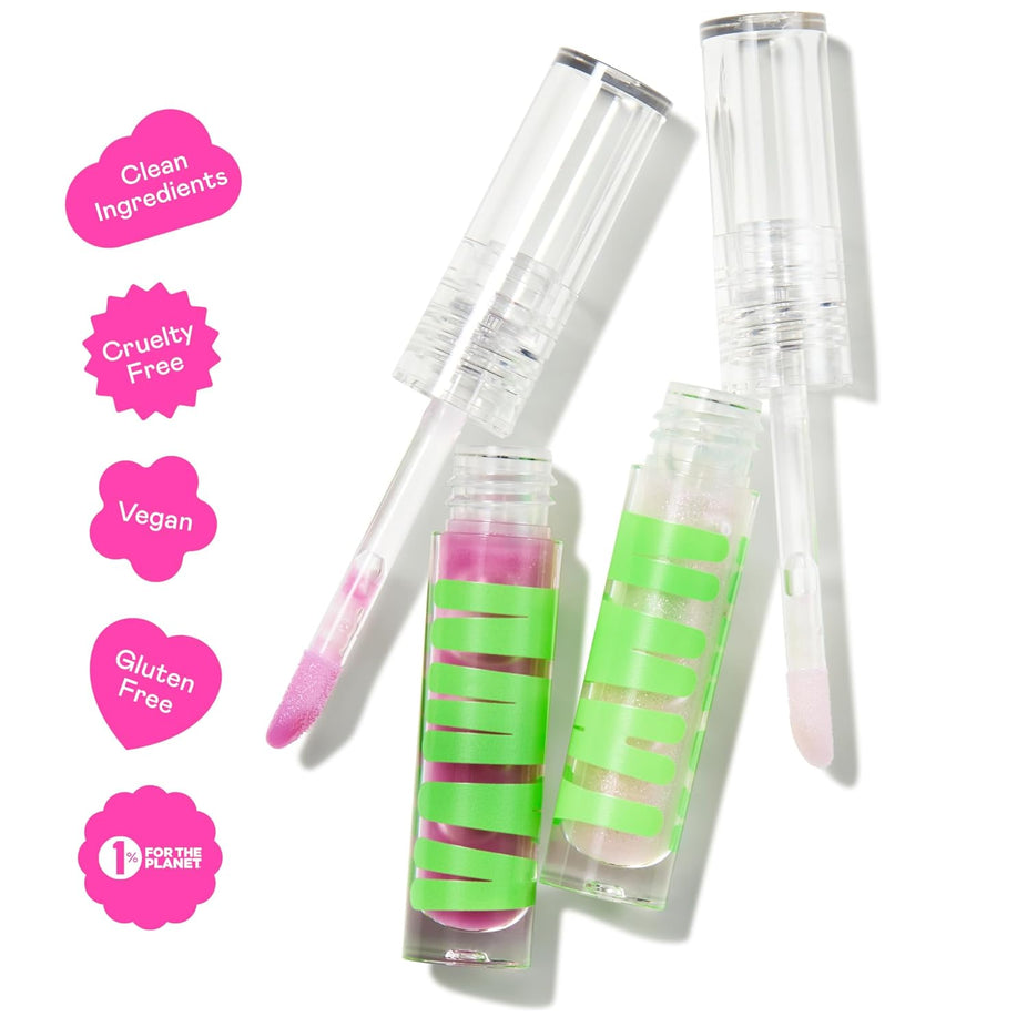 Lip Gloss Duo for Kids - Crystal Ball & Purple Gem