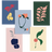 Abstract Flora Postcards
