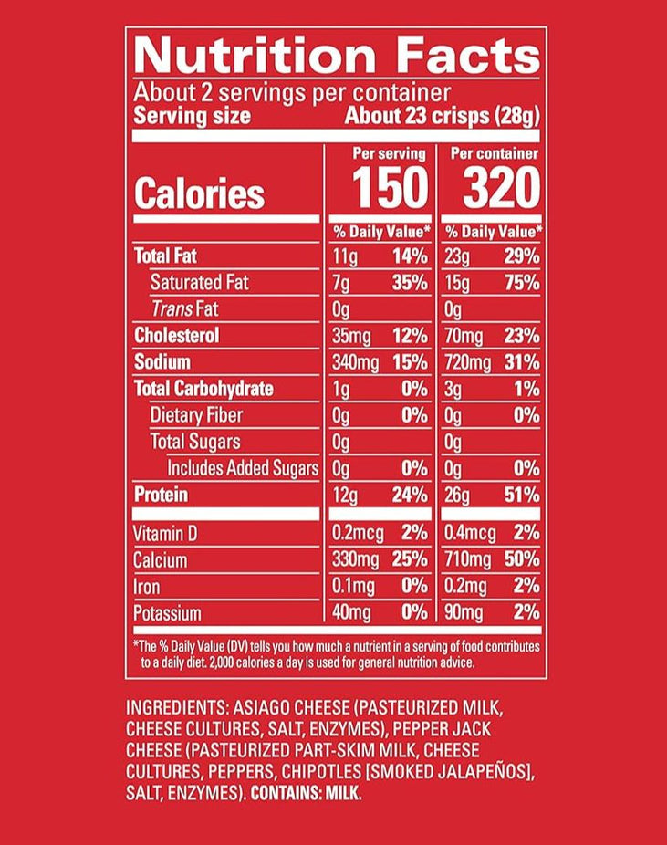 Pepper Jack Cheese Crisps (8 Pack)