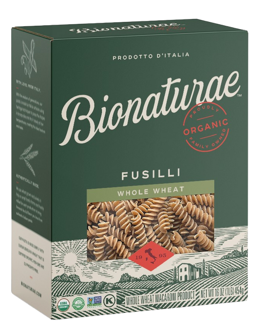 Organic Whole Wheat Fusilli Pasta