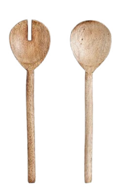 Salad Servers Set - Light Brown