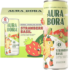 Strawberry Basil Sparkling Water (6 Pack)