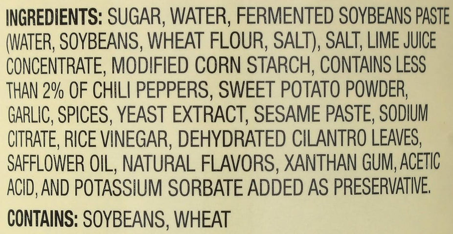 Lime Cilantro Flavored Hoisin Sauce