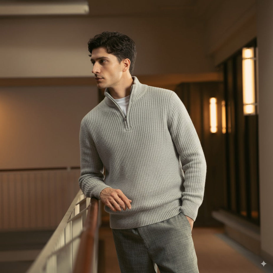 Shane Cashmere Quarter Zip Pullover