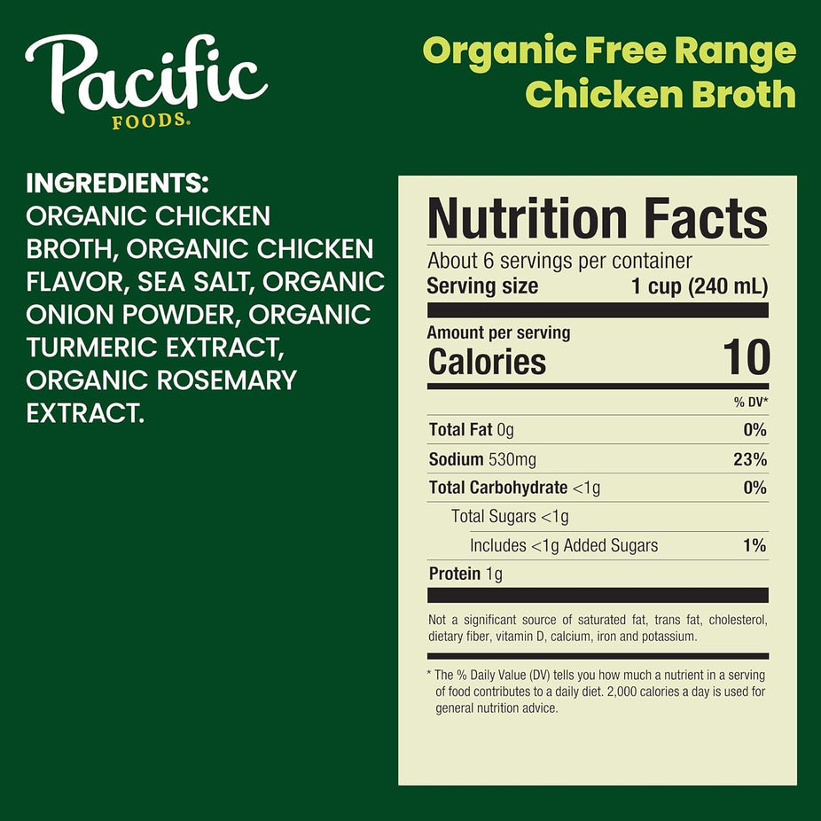 Organic Free Range Chicken Broth (3 Pounds)