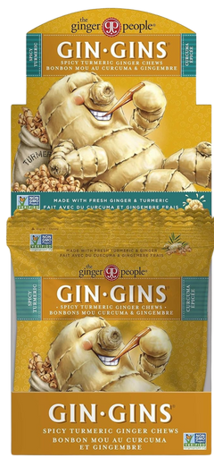 Gin-Gins Spicy Turmeric Ginger Chews (12 Pack)