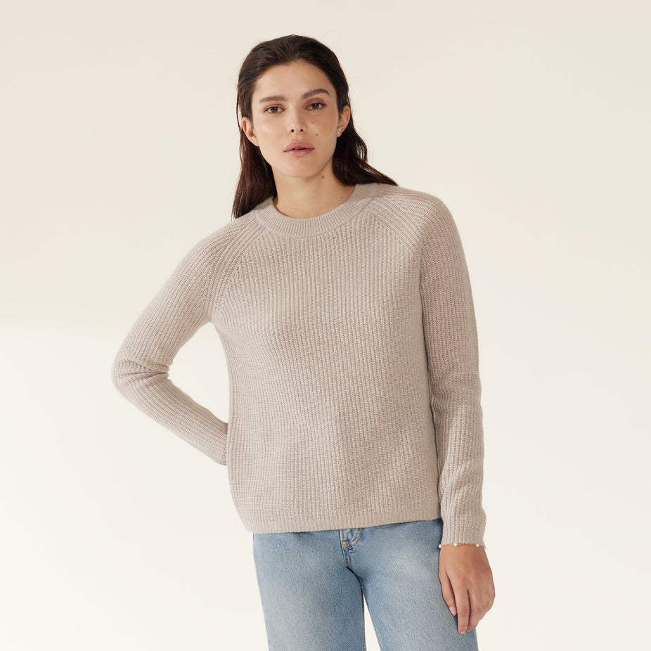 Ava Chunky Cashmere Crewneck