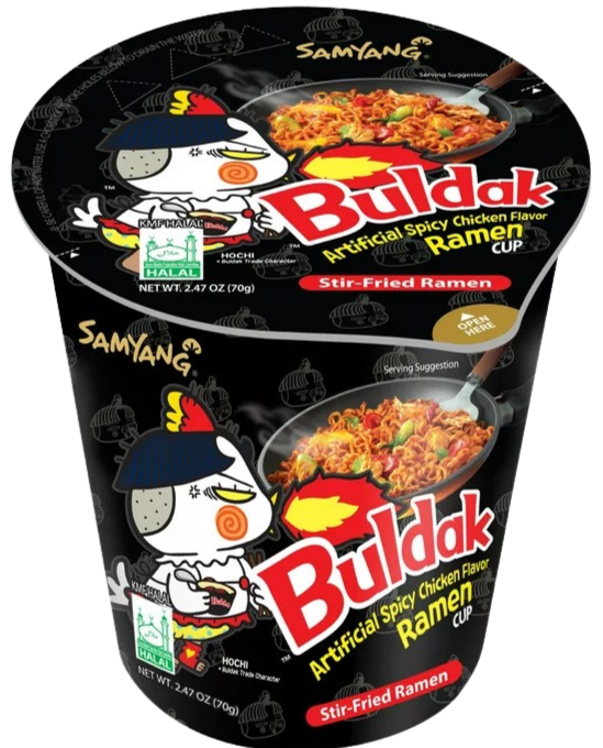 Spicy Chicken Flavor Cup Ramen (6 Pack)