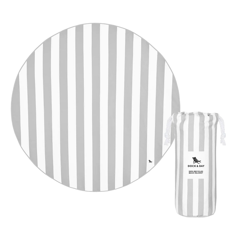 Round Beach Towel Goa Grey