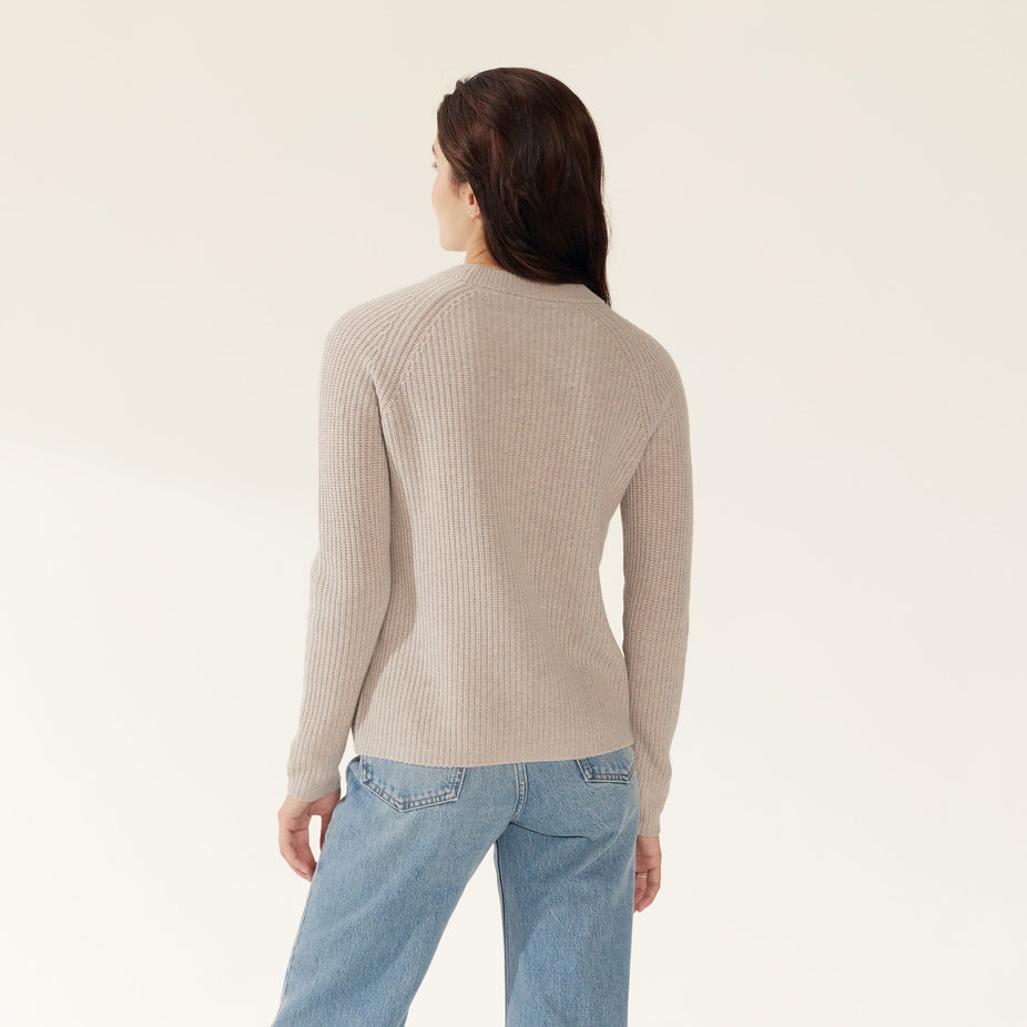 Ava Chunky Cashmere Crewneck