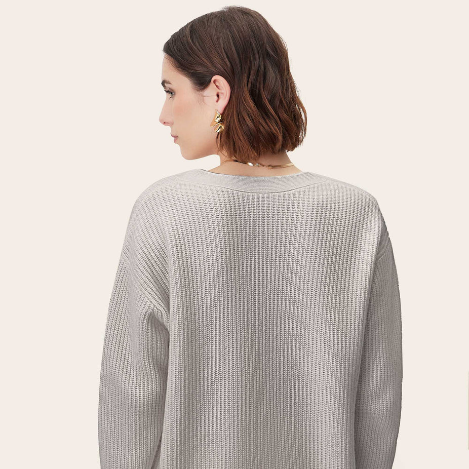 Billie Chunky Boyfriend Cashmere Cardigan