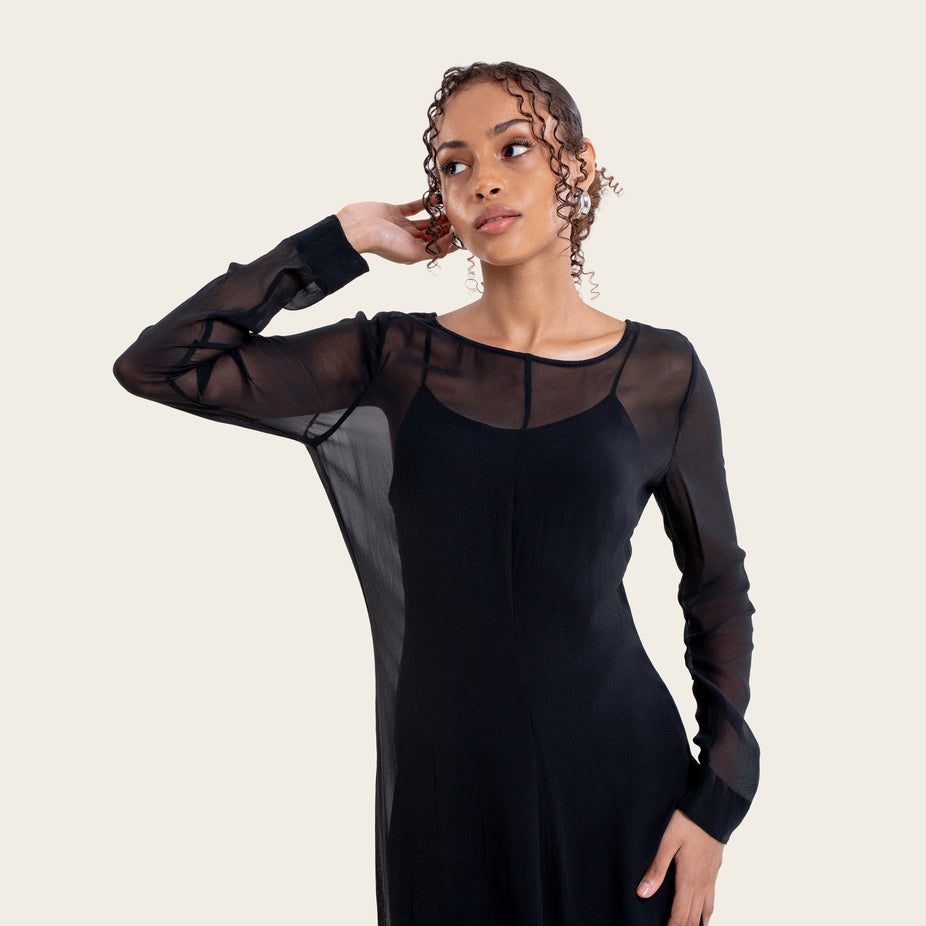 Monroe Silk Maxi Dress Set (2-Piece)