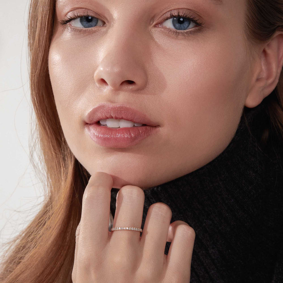 14k Solid Gold Diamond Eternity Band