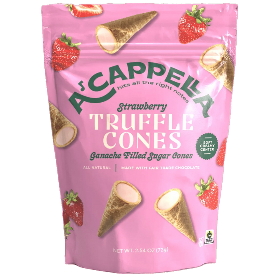 Strawberry Truffle Cones