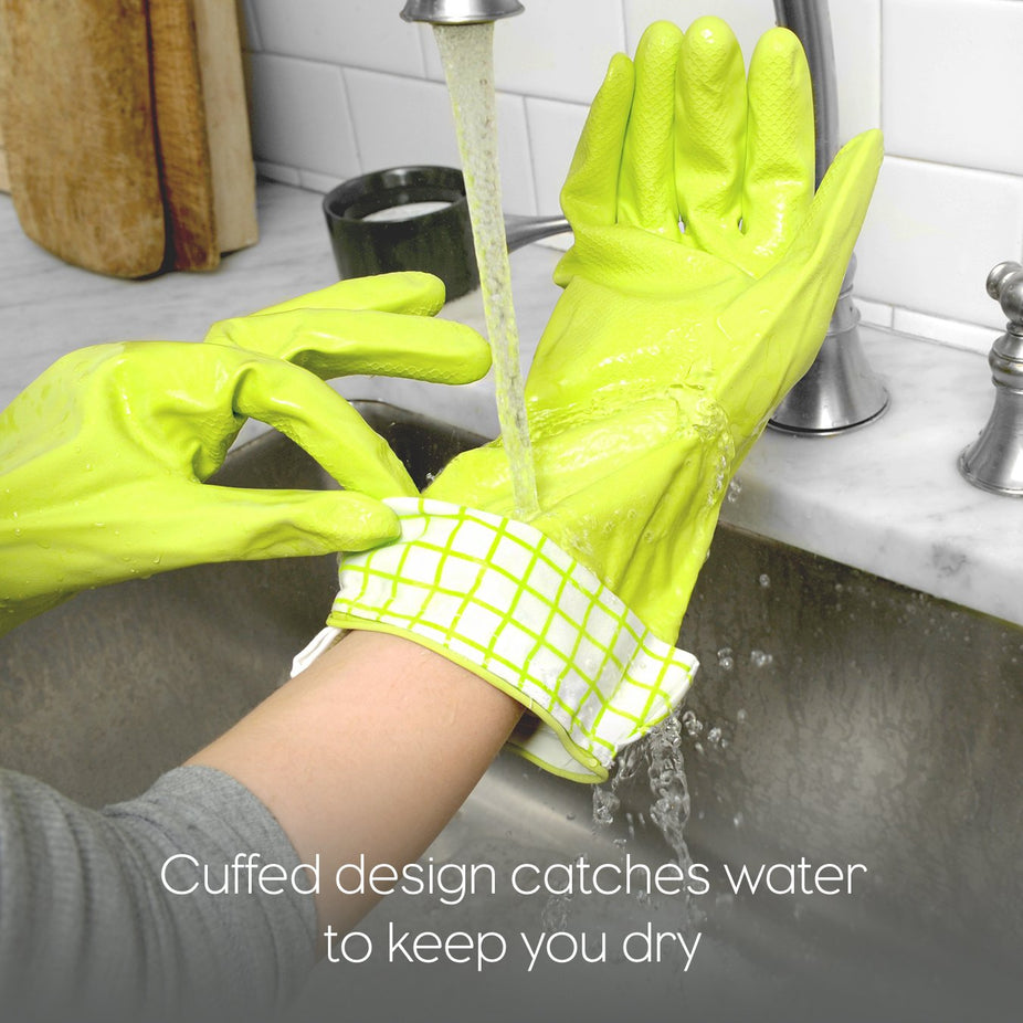 Splash Patrol Natural Latex Cleaning Gloves Grey Medium/Large