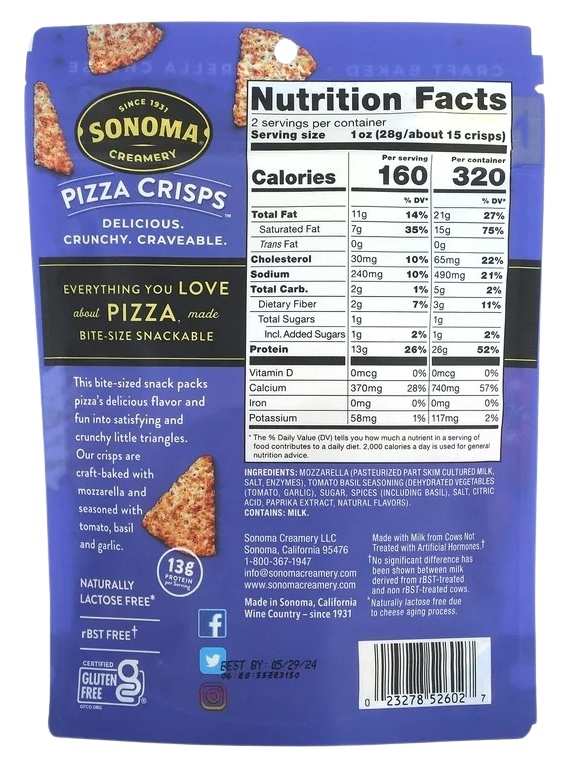 Tomato Basil Pizza Crisps (6 Pack)