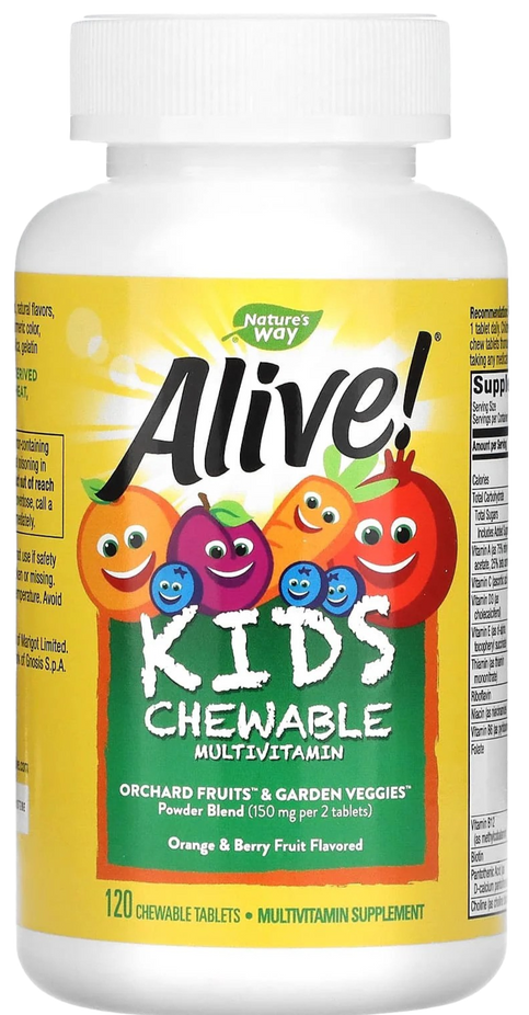 Alive! Kid's Chewable Multivitamin, Orange & Berry