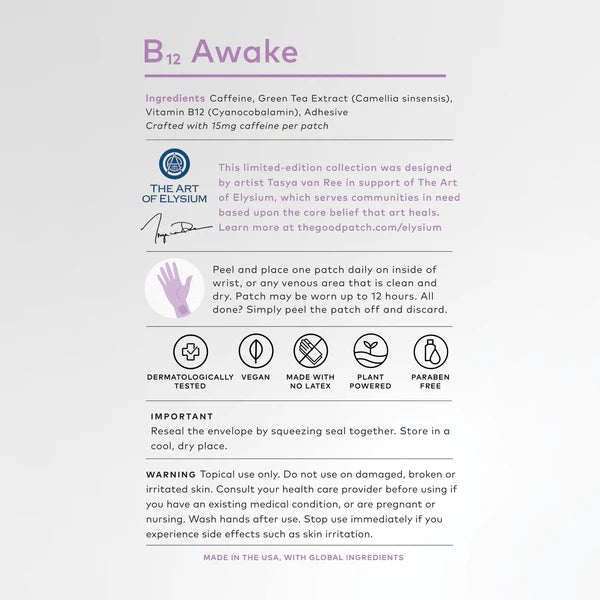 Art of Elysium Limited-Edition B12 Awake Patch (4 CT)