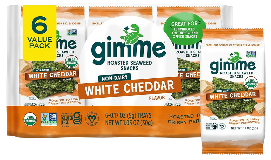 White Cheddar Roasted Seaweed Snack (6 Pack)