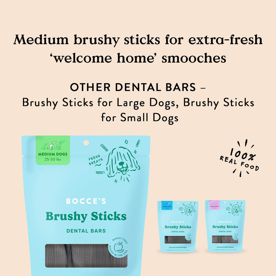 Peppermint Flavor Brushy Stick Dog Treats - For Small Dog