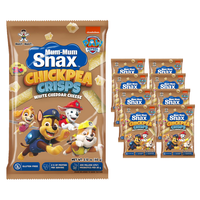 Paw Patrol Snax Chickpea Crisps White Cheddar Cheese (8 Pack)