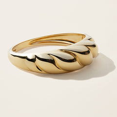 14k Solid Gold Croissant Ring