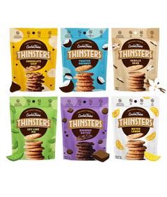 Cookie Thins Thinsters Variety Pack - Chocolate Chip, Toasted Coconut, Vanilla Bean, Key Lime Pie, Brownie Batter, Meyer Lemon (6 Pack)