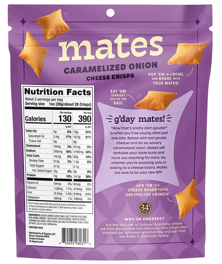 Caramelized Onion Cheese Crisps